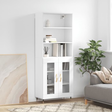 vidaXL Ντουλάπι Λευκό 69,5x34x180cm από Επεξεργασμένο Ξύλο 1 τεμ.