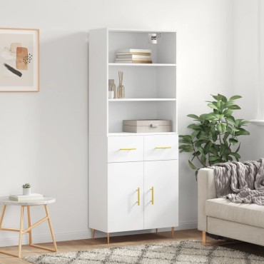 vidaXL Ντουλάπι Λευκό 69,5x34x180cm από Επεξεργασμένο Ξύλο 1 τεμ.