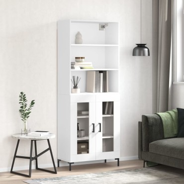 vidaXL Ντουλάπι Λευκό 69,5x34x180cm από Επεξεργασμένο Ξύλο 1 τεμ.