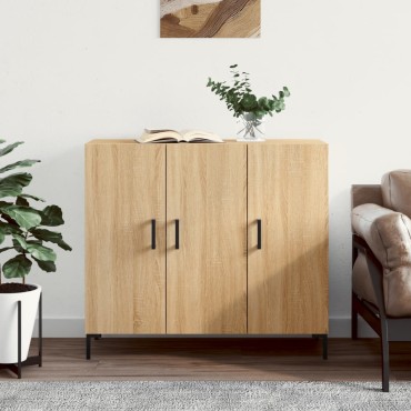 vidaXL Ντουλάπι Sonoma δρυς 90x34x80cm Επεξεργασμένο Ξύλο 1 τεμ.
