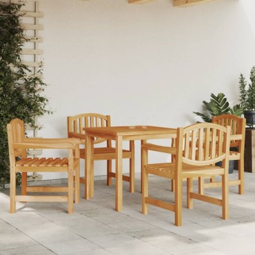 vidaXL Καρέκλες Κήπου 4 τεμ. 58x59x88cm από Μασίφ Ξύλο Teak