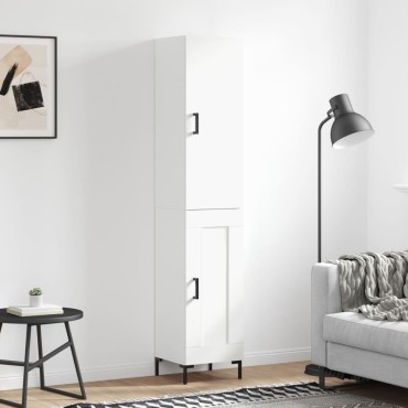 vidaXL Ντουλάπι Λευκό 34,5x34x180cm από Επεξεργασμένο Ξύλο 1 τεμ.