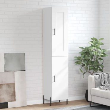 vidaXL Ντουλάπι Λευκό 34,5x34x180cm από Επεξεργασμένο Ξύλο 1 τεμ.