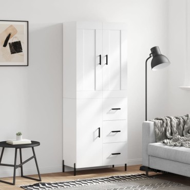 vidaXL Ντουλάπι Λευκό 69,5x34x180cm από Επεξεργασμένο Ξύλο 1 τεμ.