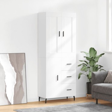 vidaXL Ντουλάπι Λευκό 69,5x34x180cm από Επεξεργασμένο Ξύλο 1 τεμ.