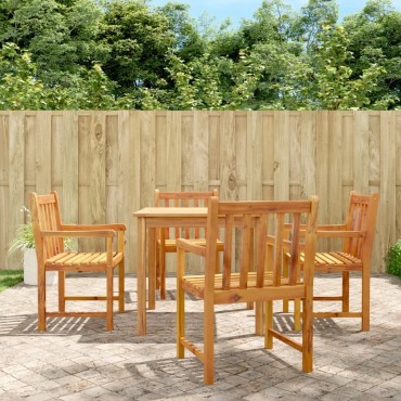 vidaXL Καρέκλες Κήπου 4 τεμ. 56x55,5x90cm από Μασίφ Ξύλο Ακακίας