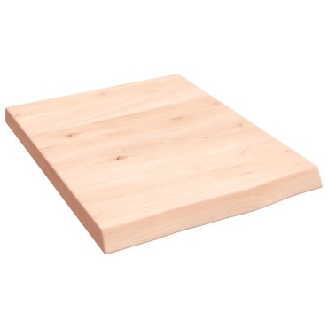 vidaXL Ράφι Τοίχου 40x50x(2-4)cm από Ακατέργαστο Μασίφ Ξύλο Δρυός 1 τεμ.
