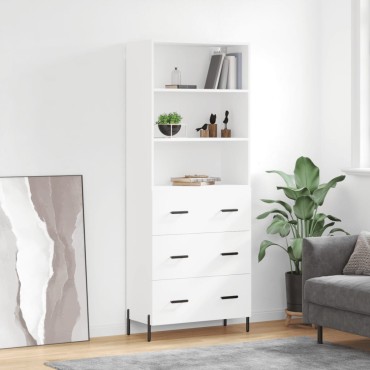 vidaXL Ντουλάπι Λευκό 69,5x34x180cm από Επεξεργασμένο Ξύλο 1 τεμ.