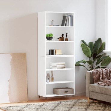 vidaXL Ντουλάπι Λευκό 69,5x32,5x180cm Επεξεργασμένο Ξύλο 1 τεμ.