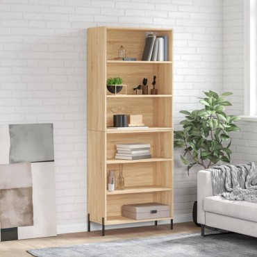 vidaXL Ντουλάπι Sonoma Δρυς 69,5x32,5x180cm Επεξεργασμένο Ξύλο 1 τεμ.
