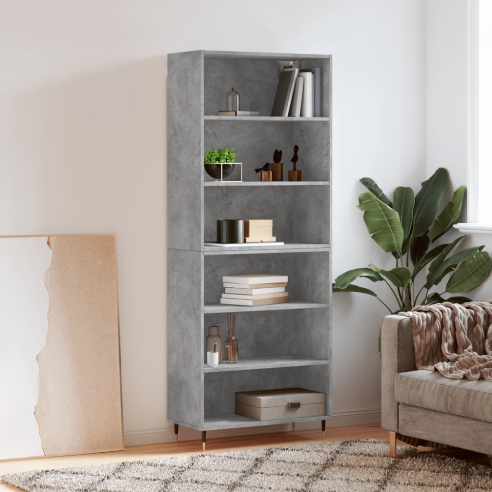 vidaXL Ντουλάπι Γκρι Σκυροδέματος 69,5x32,5x180cm Επεξεργασμένο Ξύλο 1 τεμ. vidaXL Ντουλάπι Γκρι Σκυροδέματος 69,5x32,5x180cm Επεξεργασμένο Ξύλο 1 τεμ.