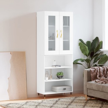 vidaXL Ντουλάπι Λευκό 69,5x34x180cm από Επεξεργασμένο Ξύλο 1 τεμ.