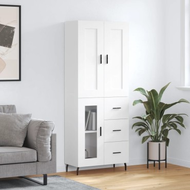 vidaXL Ντουλάπι Λευκό 69,5x34x180cm από Επεξεργασμένο Ξύλο 1 τεμ.