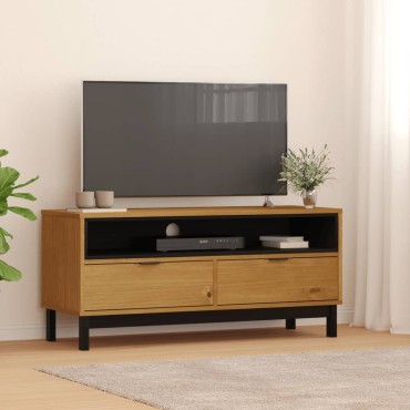 vidaXL Έπιπλο Τηλεόρασης FLAM 110x40x50cm από Μασίφ Ξύλο Πεύκου