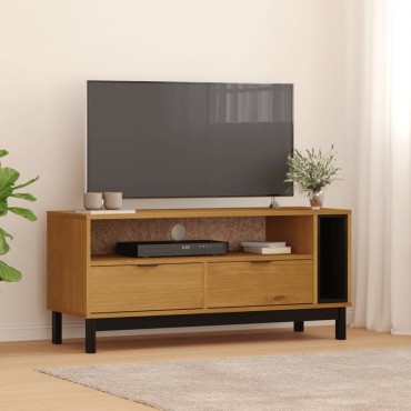 vidaXL Έπιπλο Τηλεόρασης FLAM 110x40x50cm από Μασίφ Ξύλο Πεύκου
