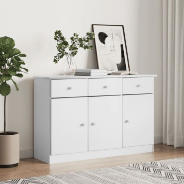 vidaXL Ντουλάπι ALTA Λευκό 112x35x73cm από Μασίφ Ξύλο Πεύκου 1 τεμ.