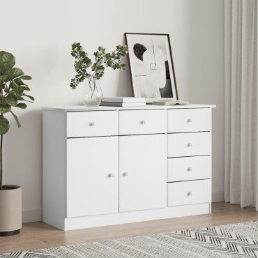 vidaXL Ντουλάπι ALTA Λευκό 112x35x73cm από Μασίφ Ξύλο Πεύκου 1 τεμ.