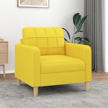vidaXL Πολυθρόνα Ανοιχτό Κίτρινη Υφασμάτινη 78x77x80cm 1 τεμ. Γωνιακός