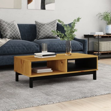 vidaXL Τραπεζάκι Σαλονιού FLAM 100x50x32,5cm από Μασίφ Ξύλο Πεύκου 1 τεμ.
