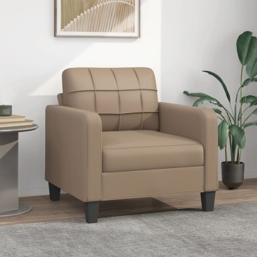 vidaXL Πολυθρόνα Καπουτσίνο Συνθετικό δέρμα 78x77x80cm 1 τεμ. Γωνιακός