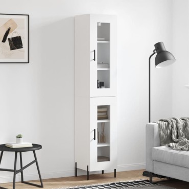 vidaXL Ντουλάπι Λευκό 34,5x34x180cm από Επεξεργασμένο Ξύλο 1 τεμ.