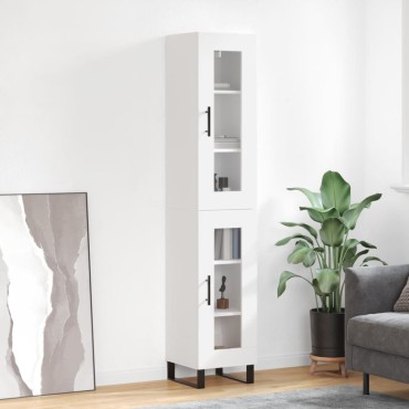 vidaXL Ντουλάπι Λευκό 34,5x34x180cm από Επεξεργασμένο Ξύλο 1 τεμ.