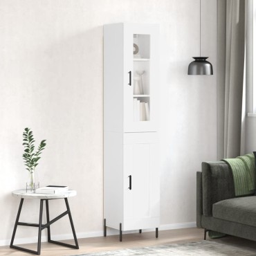 vidaXL Ντουλάπι Λευκό 34,5x34x180cm από Επεξεργασμένο Ξύλο 1 τεμ.