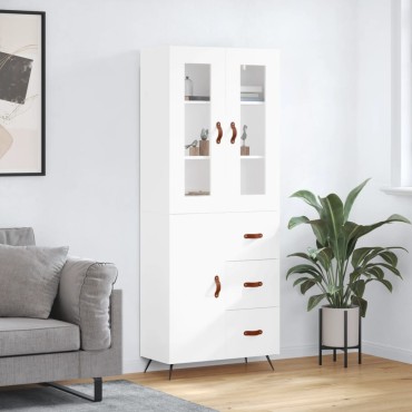 vidaXL Ντουλάπι Λευκό 69,5x34x180cm από Επεξεργασμένο Ξύλο 1 τεμ.