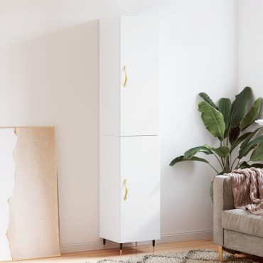 vidaXL Ντουλάπι Λευκό 34,5x34x180cm από Επεξεργασμένο Ξύλο 1 τεμ.
