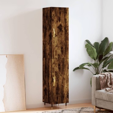 vidaXL Ντουλάπι Καπνιστή δρυς 34,5x34x180cm από Επεξεργασμένο Ξύλο 1 τεμ.
