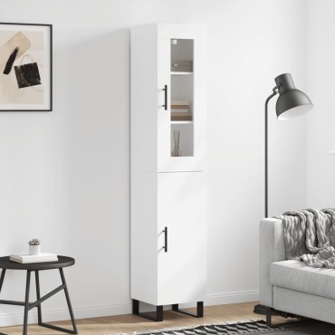 vidaXL Ντουλάπι Λευκό 34,5x34x180cm από Επεξεργασμένο Ξύλο 1 τεμ.