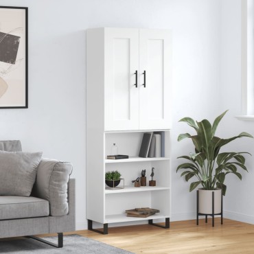 vidaXL Ντουλάπι Λευκό 69,5x34x180cm από Επεξεργασμένο Ξύλο 1 τεμ.