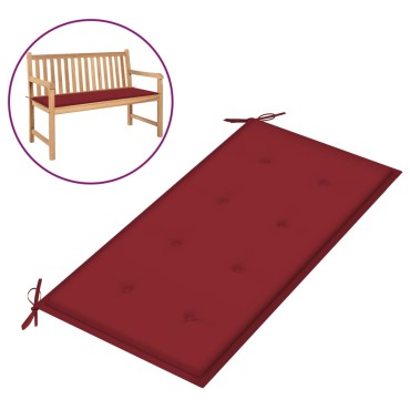vidaXL Μαξιλάρι Πάγκου Κήπου Μπορντό 100x50x4cm Ύφασμα Oxford