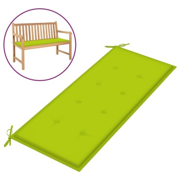 vidaXL Μαξιλάρι Πάγκου Κήπου Αν. Πράσινο 120x50x4cm Ύφασμα Oxford