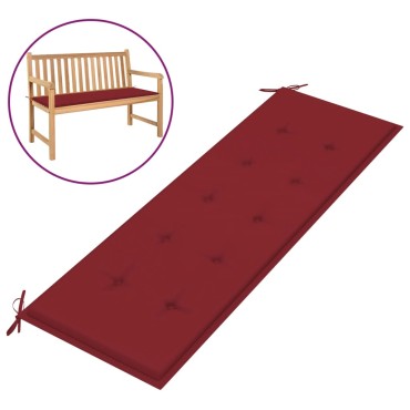 vidaXL Μαξιλάρι Πάγκου Κήπου Μπορντό 150x50x4cm Ύφασμα Oxford