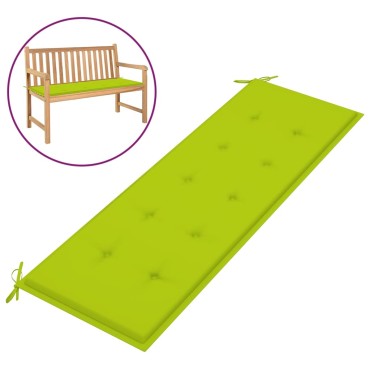 vidaXL Μαξιλάρι Πάγκου Κήπου Αν. Πράσινο 150x50x3cm Ύφασμα Oxford