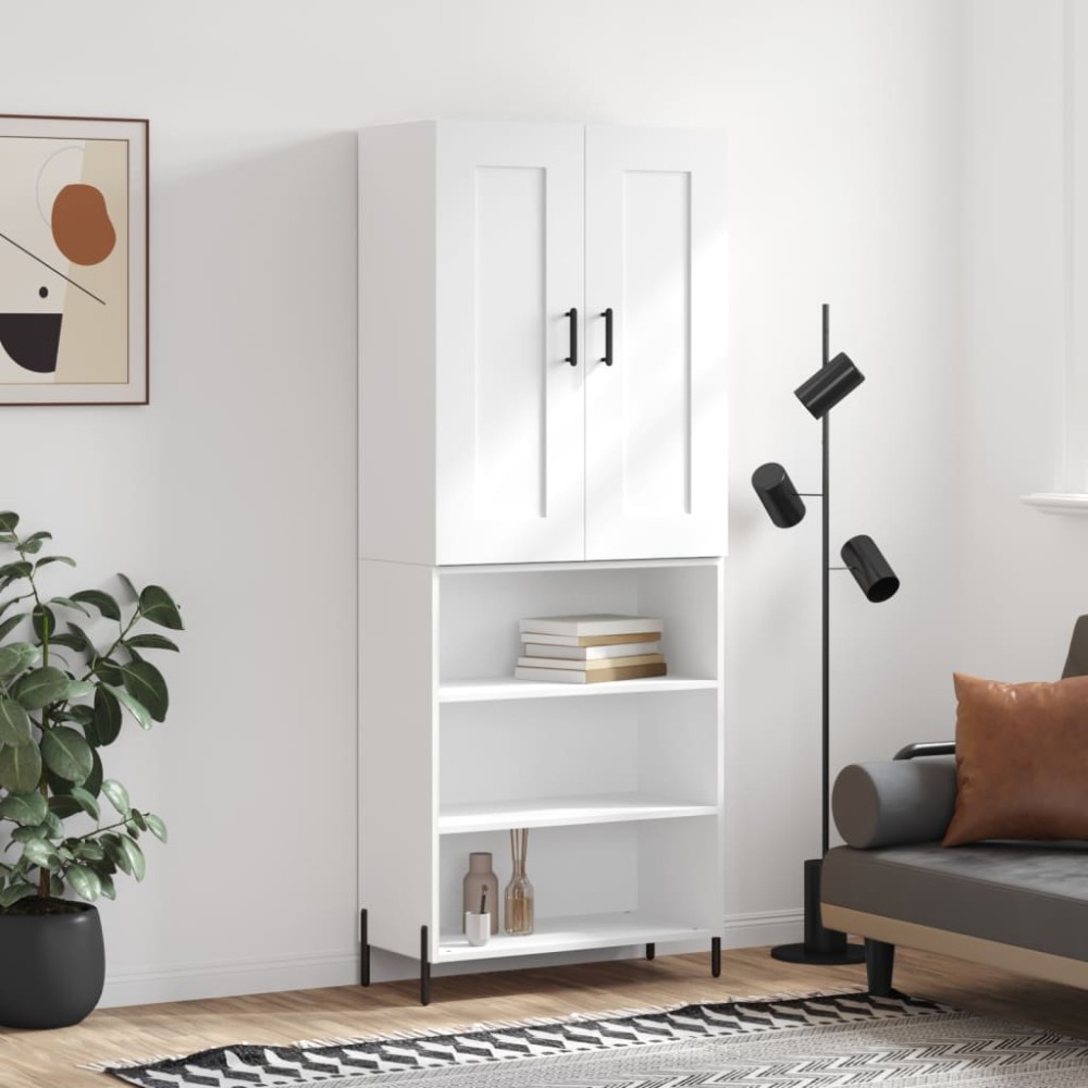 vidaXL Ντουλάπι Λευκό 69,5x34x180cm από Επεξεργασμένο Ξύλο 1 τεμ.