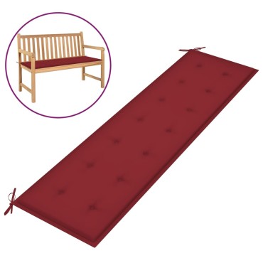 vidaXL Μαξιλάρι Πάγκου Κήπου Μπορντό 180x50x7cm Ύφασμα Oxford