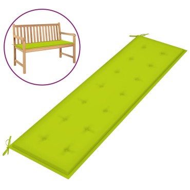 vidaXL Μαξιλάρι Πάγκου Κήπου Αν. Πράσινο 180x50x3cm Ύφασμα Oxford