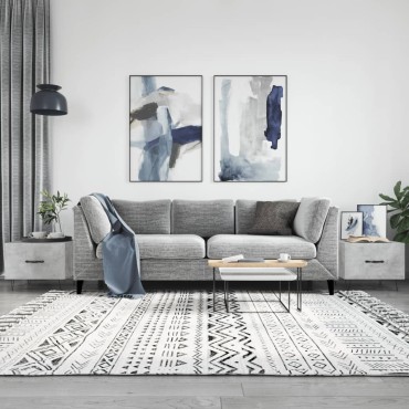 vidaXL Τραπεζάκια Σαλονιού 2 τεμ. Γκρι Σκυροδ. 50x50x40cm Επεξ. Ξύλο