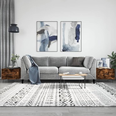 vidaXL Τραπεζάκια Σαλονιού 2 τεμ. Καπνιστή Oak 50x50x40cm Επεξ. Ξύλο