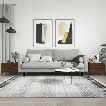 vidaXL Τραπεζάκια Σαλονιού 2 τεμ. Brown Oak 50x50x40cm Επεξ. Ξύλο