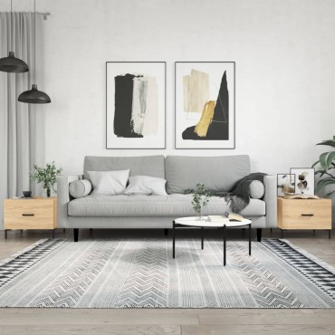 vidaXL Τραπεζάκια Σαλονιού 2 τεμ. Sonoma Δρυς 50x50x40cm Επεξ. Ξύλο