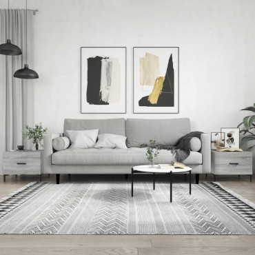 vidaXL Τραπεζάκια Σαλονιού 2 τεμ. Γκρι sonoma 50x50x40cm Επεξ. Ξύλο