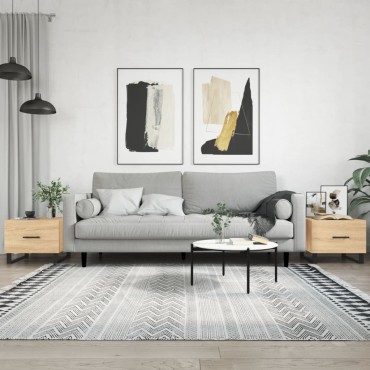 vidaXL Τραπεζάκια Σαλονιού 2 τεμ. Sonoma Δρυς 50x50x40cm Επεξ. Ξύλο