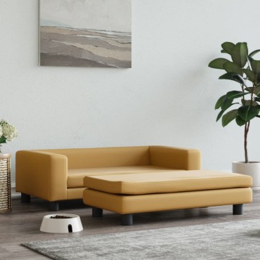 vidaXL Κρεβάτι Σκύλου με Προέκταση Καφέ 100 x 50 x 30 εκ. Βελούδινο