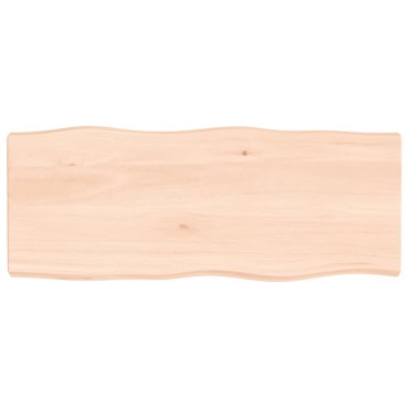 vidaXL Επιφάνεια Τραπεζιού 100x40x(2-6)cm Ακατέργαστο Μασίφ Ξύλο Δρυός 1 τεμ.