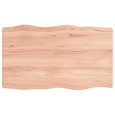 vidaXL Επιφ Τραπεζιού Αν Καφέ 100x60x(2-6)cm Ακατέργ. Μασίφ Ξύλο Δρυός 1 τεμ.