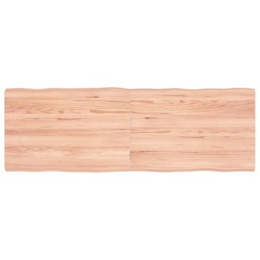 vidaXL Επιφ Τραπεζιού Αν Καφέ 120x40x(2-4)cm Ακατέργ. Μασίφ Ξύλο Δρυός 1 τεμ.