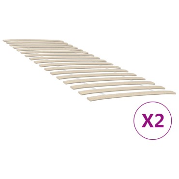 vidaXL Τελάρα Κρεβατιού με 34 Σανίδες 2 Τεμ. 80 x 200 εκ.